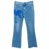 Best deal 🧨 Stella McCartney Blue Denim Palm Embroidered Flared 👖 Jeans M For 👩 Women ⌛ -Stella McCartney Shop luxury women stella mccartney used clothes p449607 001