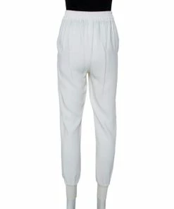 Hot Sale ⭐ Stella McCartney White Crepe Julia Joggers S For 👩 Women 🤩 -Stella McCartney Shop luxury women stella mccartney used clothes p452174 007