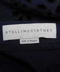 Best reviews of ❤️ Stella McCartney Navy Blue Embroidered Cotton Penelope Midi 👗 Skirt S For 👩 Women ✔️ -Stella McCartney Shop luxury women stella mccartney used clothes p452329 003