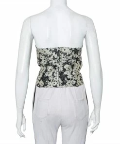 Promo 👍 Stella McCartney Monochrome Jacquard Bustier Top M For 👩 Women ⭐ -Stella McCartney Shop luxury women stella mccartney used clothes p453134 003