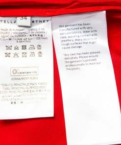 Budget ✔️ Stella McCartney Red Silk Ruffle Detail Ashlyn Midi 👗 Skirt S For 👩 Women 👏 -Stella McCartney Shop luxury women stella mccartney used clothes p454112 003