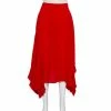 Budget ✔️ Stella McCartney Red Silk Ruffle Detail Ashlyn Midi 👗 Skirt S For 👩 Women 👏 -Stella McCartney Shop luxury women stella mccartney used clothes p454112 004