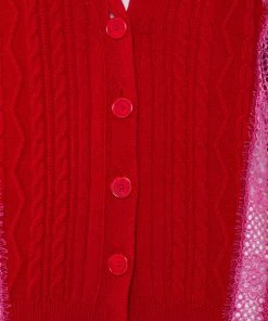 Best Sale โค๏ธ Stella McCartney Red Wool & Lace Paneled Button Front Cardigan S For ๐ฉ Women โจ 12 Best Sale โค๏ธ Stella McCartney Red Wool & Lace Paneled Button Front Cardigan S For ๐ฉ Women โจ -Stella McCartney Shop luxury women stella mccartney used clothes p454115 005