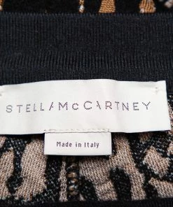 Promo ✨ Stella McCartney Brown Leopard Print Jacquard Bootcut Cropped Pants XS For 👩 Women 👏 -Stella McCartney Shop luxury women stella mccartney used clothes p459066 004