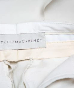 Budget ⌛ Stella McCartney Beige Crepe Straight Leg Pants S For 👩 Women 💯 -Stella McCartney Shop luxury women stella mccartney used clothes p461433 002