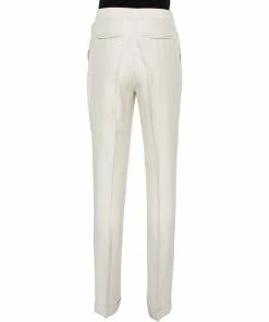Budget ⌛ Stella McCartney Beige Crepe Straight Leg Pants S For 👩 Women 💯 -Stella McCartney Shop luxury women stella mccartney used clothes p461433 004