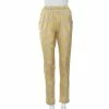 Best deal 🥰 Stella McCartney Yellow Floral Printed Silk Tapered Pants S For 👩 Women 🎉