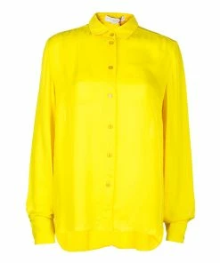 Buy ⭐ Stella McCartney Canary Yellow Button Down Blouse M For 👩 Women 🧨