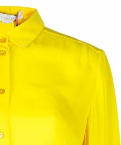 Buy ⭐ Stella McCartney Canary Yellow Button Down Blouse M For 👩 Women 🧨 -Stella McCartney Shop luxury women stella mccartney used clothes p46761 004