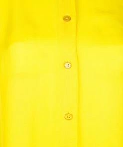 Buy ⭐ Stella McCartney Canary Yellow Button Down Blouse M For 👩 Women 🧨 -Stella McCartney Shop luxury women stella mccartney used clothes p46761 007