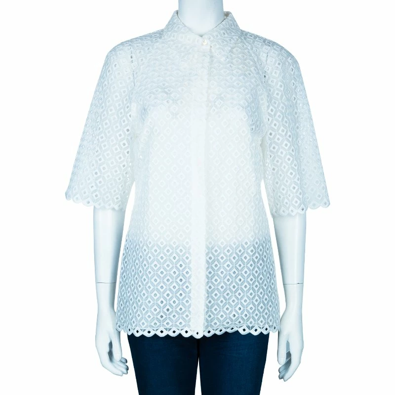 Top 10 ๐ Stella McCartney White Cut Out Embroidered Top M For ๐ฉ Women โ 4 Top 10 ๐ Stella McCartney White Cut Out Embroidered Top M For ๐ฉ Women โ - Image 2