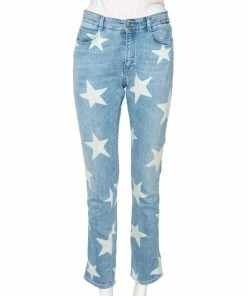 Buy 😉 Stella McCartney Blue Denim Star Printed Denim Boyfriend 👖 Jeans M For 👩 Women ⌛