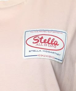 Coupon 🔔 Stella McCartney Light Pink Cotton All Is Love Patch Detail Crewneck T-Shirt M For 👩 Women 😀 -Stella McCartney Shop luxury women stella mccartney used clothes p473111 003
