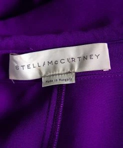 Hot Sale 🧨 Stella McCartney Violet Crepe Long Sleeve Flared 👗 Dress S For 👩 Women ✔️ -Stella McCartney Shop luxury women stella mccartney used clothes p477981 002