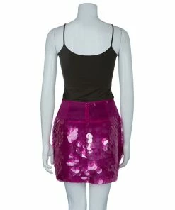 Discount 👍 Stella McCartney Pink Sequin Embellished Mini 👗 Skirt M For 👩 Women ⌛ -Stella McCartney Shop luxury women stella mccartney used clothes p48722 0003