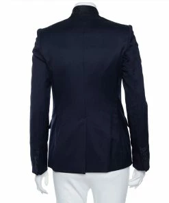 Brand new 🎉 Stella McCartney Navy Blue Wool Single Button Blazer S For 👩 Women ✔️ -Stella McCartney Shop luxury women stella mccartney used clothes p491075 001