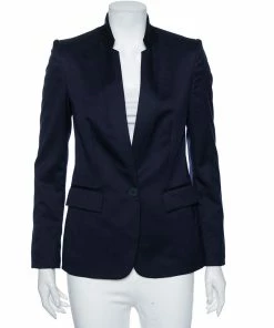 Brand new 🎉 Stella McCartney Navy Blue Wool Single Button Blazer S For 👩 Women ✔️