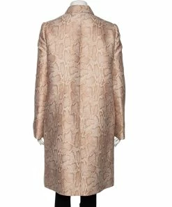 Best Pirce 😉 Stella McCartney Blush Pink Snakeskin Jacquard Patterned Kevin 🧥 Coat M For 👩 Women 😍 -Stella McCartney Shop luxury women stella mccartney used clothes p491193 003