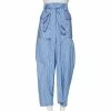 Wholesale 😍 Stella McCartney Blue Striped Cotton Belted Poplin Pants L For 👩 Women ✔️ -Stella McCartney Shop luxury women stella mccartney used clothes p491312 001