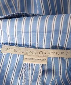 Wholesale 😍 Stella McCartney Blue Striped Cotton Belted Poplin Pants L For 👩 Women ✔️ -Stella McCartney Shop luxury women stella mccartney used clothes p491312 006