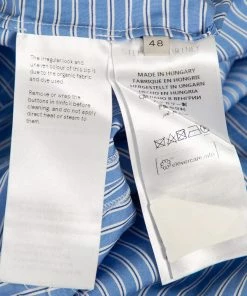 Wholesale 😍 Stella McCartney Blue Striped Cotton Belted Poplin Pants L For 👩 Women ✔️ -Stella McCartney Shop luxury women stella mccartney used clothes p491312 007