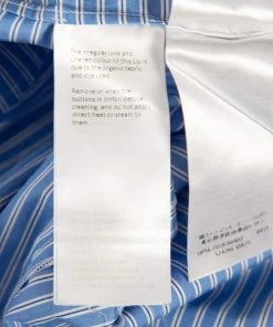 Wholesale 😍 Stella McCartney Blue Striped Cotton Belted Poplin Pants L For 👩 Women ✔️ -Stella McCartney Shop luxury women stella mccartney used clothes p491312 010