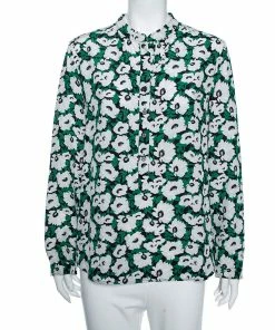 Best Sale ❤️ Stella McCartney Multicolored Floral Printed Wilson Silk Long Sleeve Blouse M For 👩 Women 🌟