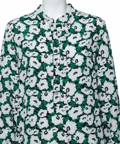 Best Sale ❤️ Stella McCartney Multicolored Floral Printed Wilson Silk Long Sleeve Blouse M For 👩 Women 🌟 -Stella McCartney Shop luxury women stella mccartney used clothes p493575 002