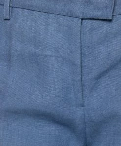 Cheap ⭐ Stella McCartney Blue Hemp Formal Pants M For 👩 Women 🌟 -Stella McCartney Shop luxury women stella mccartney used clothes p499706 001