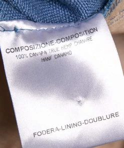 Cheap ⭐ Stella McCartney Blue Hemp Formal Pants M For 👩 Women 🌟 -Stella McCartney Shop luxury women stella mccartney used clothes p499706 006