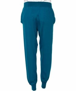 Flash Sale 😀 Stella McCartney Bright Blue Wool Cinched Waist & Hem Detail Pants M For 👩 Women 🔔 -Stella McCartney Shop luxury women stella mccartney used clothes p501204 001