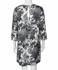 Best Sale ✔️ Stella McCartney Monochrome Floral Printed Silk Short 👗 Dress M For 👩 Women ⭐ -Stella McCartney Shop luxury women stella mccartney used clothes p502011 001