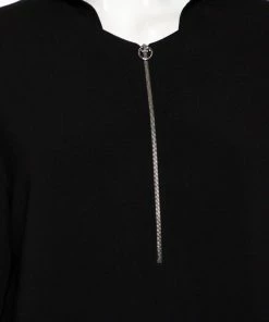 New 🛒 Stella McCartney Black Crepe Zip Detail Long Sleeve Arlesa Blouse L For 👩 Women 👏 -Stella McCartney Shop luxury women stella mccartney used clothes p508007 009