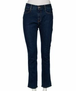 Brand new 💯 Stella McCartney Blue Denim Monogram Lining Slim-Fit 👖 Jeans M For 👩 Women 🤩