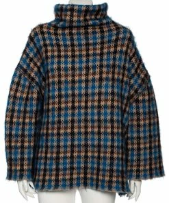 Top 10 ✨ Stella McCartney Multicolor Patterned Wool And Mohair Oversized Sweater S For 👩 Women 🎉