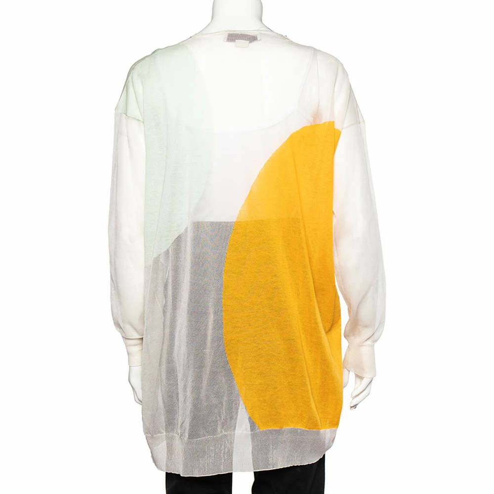 Top 10 ๐ Stella McCartney Multicolor Silk And Cotton Patterned Knit Sheer Detail Top M For ๐ฉ Women โ๏ธ 5 Top 10 ๐ Stella McCartney Multicolor Silk And Cotton Patterned Knit Sheer Detail Top M For ๐ฉ Women โ๏ธ - Image 3
