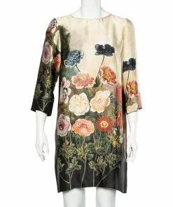Wholesale ❤️ Stella McCartney Multicolor Garden Printed Silk Shift 👗 Dress M For 👩 Women ✔️