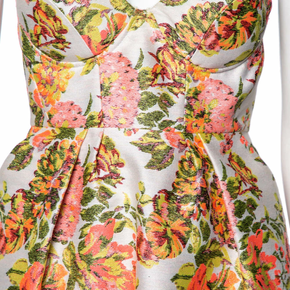 Hot Sale ๐ Stella McCartney Metallic Neon Floral Jacquard Ridley Strapless Mini ๐ Dress S For ๐ฉ Women โค๏ธ 6 Hot Sale ๐ Stella McCartney Metallic Neon Floral Jacquard Ridley Strapless Mini ๐ Dress S For ๐ฉ Women โค๏ธ - Image 4