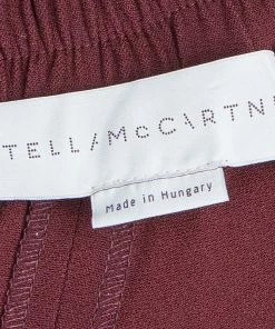 Buy 😉 Stella McCartney Burgundy Jogger Trousers S For 👩 Women 🔔 -Stella McCartney Shop luxury women stella mccartney used clothes p52386 008