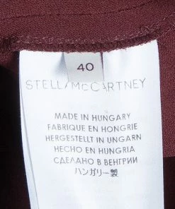 Buy 😉 Stella McCartney Burgundy Jogger Trousers S For 👩 Women 🔔 -Stella McCartney Shop luxury women stella mccartney used clothes p52386 009