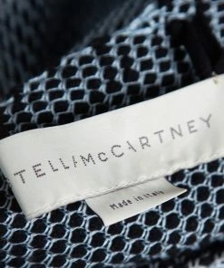 Cheapest 🔔 Stella McCartney Blue-Black Knit One Shoulder Asymmetric Fringed Top M For 👩 Women 🎉 -Stella McCartney Shop luxury women stella mccartney used clothes p527217 002