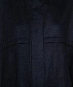 Cheap 🔥 Stella McCartney Navy Blue Wool Logo Trim Detailed Zip Front Cape S For 👩 Women ✨ -Stella McCartney Shop luxury women stella mccartney used clothes p529226 003