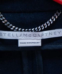 Cheap 🔥 Stella McCartney Navy Blue Wool Logo Trim Detailed Zip Front Cape S For 👩 Women ✨ -Stella McCartney Shop luxury women stella mccartney used clothes p529226 008