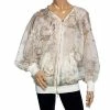 Cheapest 🎉 Stella McCartney Cream & Gold Foil Printed Cotton Draped Lightweight Bomber Jacket S For 👩 Women 🛒 -Stella McCartney Shop luxury women stella mccartney used clothes p531539 003