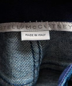Cheapest 😀 Stella McCartney Blue Denim SM Trim Detailed Cropped 👖 Jeans S For 👩 Women 🔔 -Stella McCartney Shop luxury women stella mccartney used clothes p531601 004