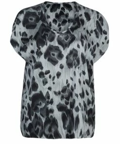 Budget 👍 Stella McCartney Grey Leopard Print Top M For 👩 Women 😉