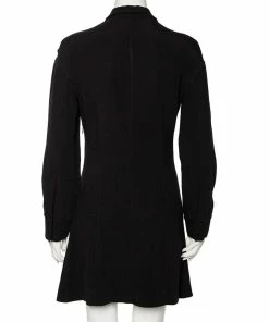 Flash Sale 💯 Stella McCartney Black Crepe Long Sleeve Flared 👗 Dress S For 👩 Women 😉 -Stella McCartney Shop luxury women stella mccartney used clothes p534186 004