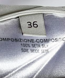 Flash Sale 🌟 Stella McCartney Off White Silk Satin Ruffled Neck Top XS For 👩 Women ✨ -Stella McCartney Shop luxury women stella mccartney used clothes p559703 005