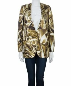 Cheap 😍 Stella McCartney Gold Print Blazer XS For 👩 Women 😍 -Stella McCartney Shop luxury women stella mccartney used clothes p56302 002