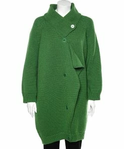 Flash Sale ❤️ Stella McCartney Green Wool Knit Oversized 🧥 Coat M For 👩 Women 🧨